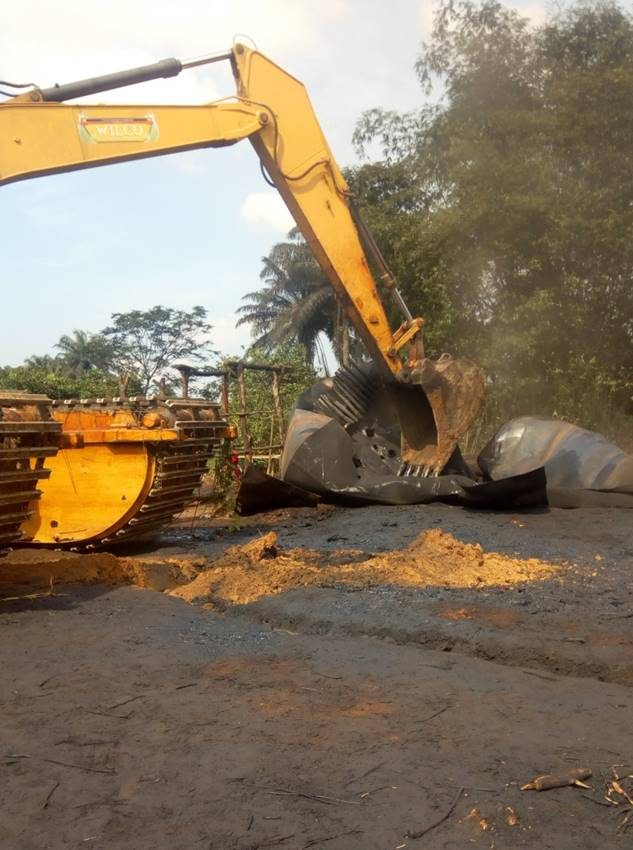 Demolition of Illegal Refinery at Agbara / Isoko-North, OML26/AMT/OPS/0249