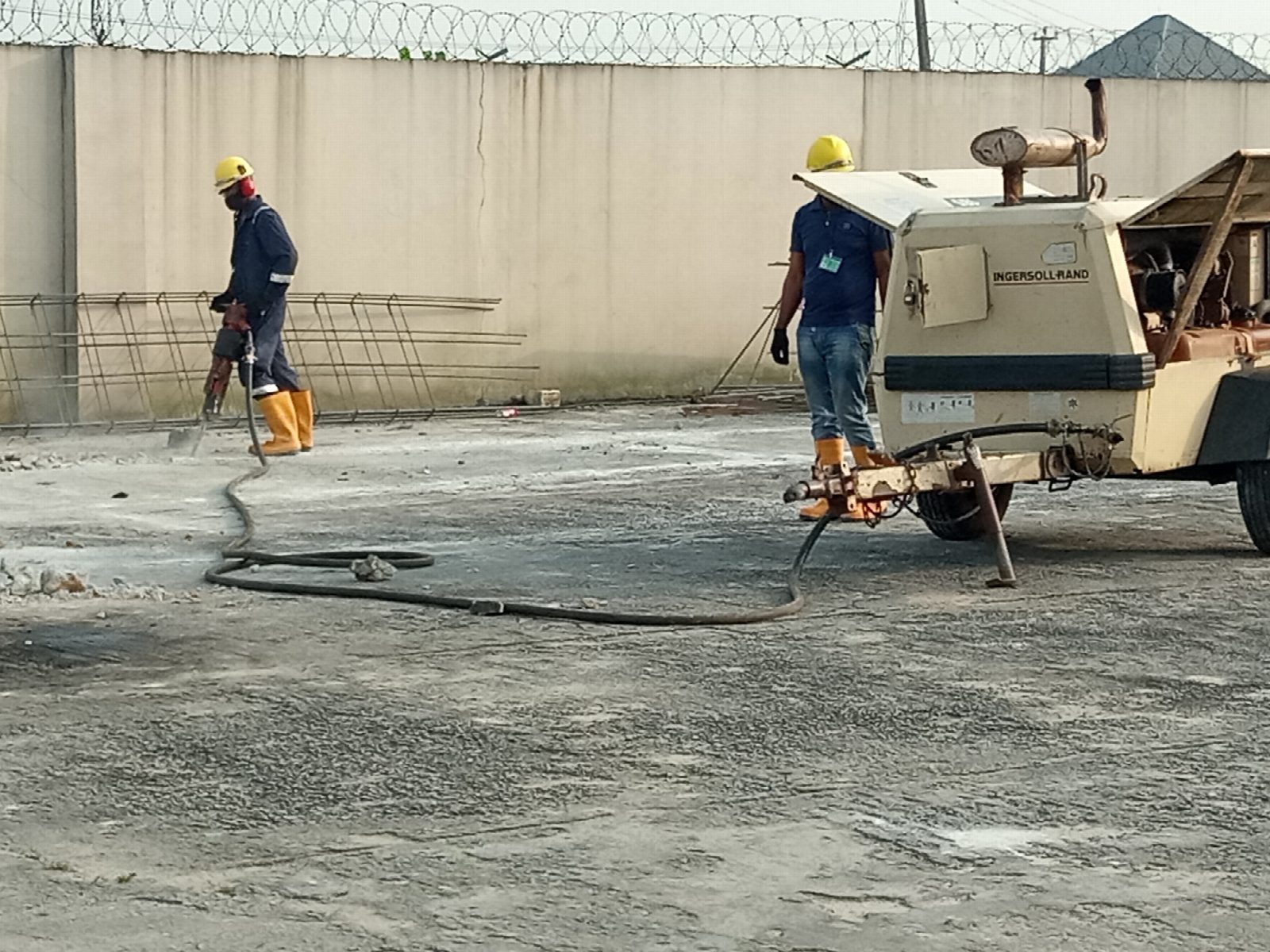 Jack Hammer Work at Chalisco Warehouse