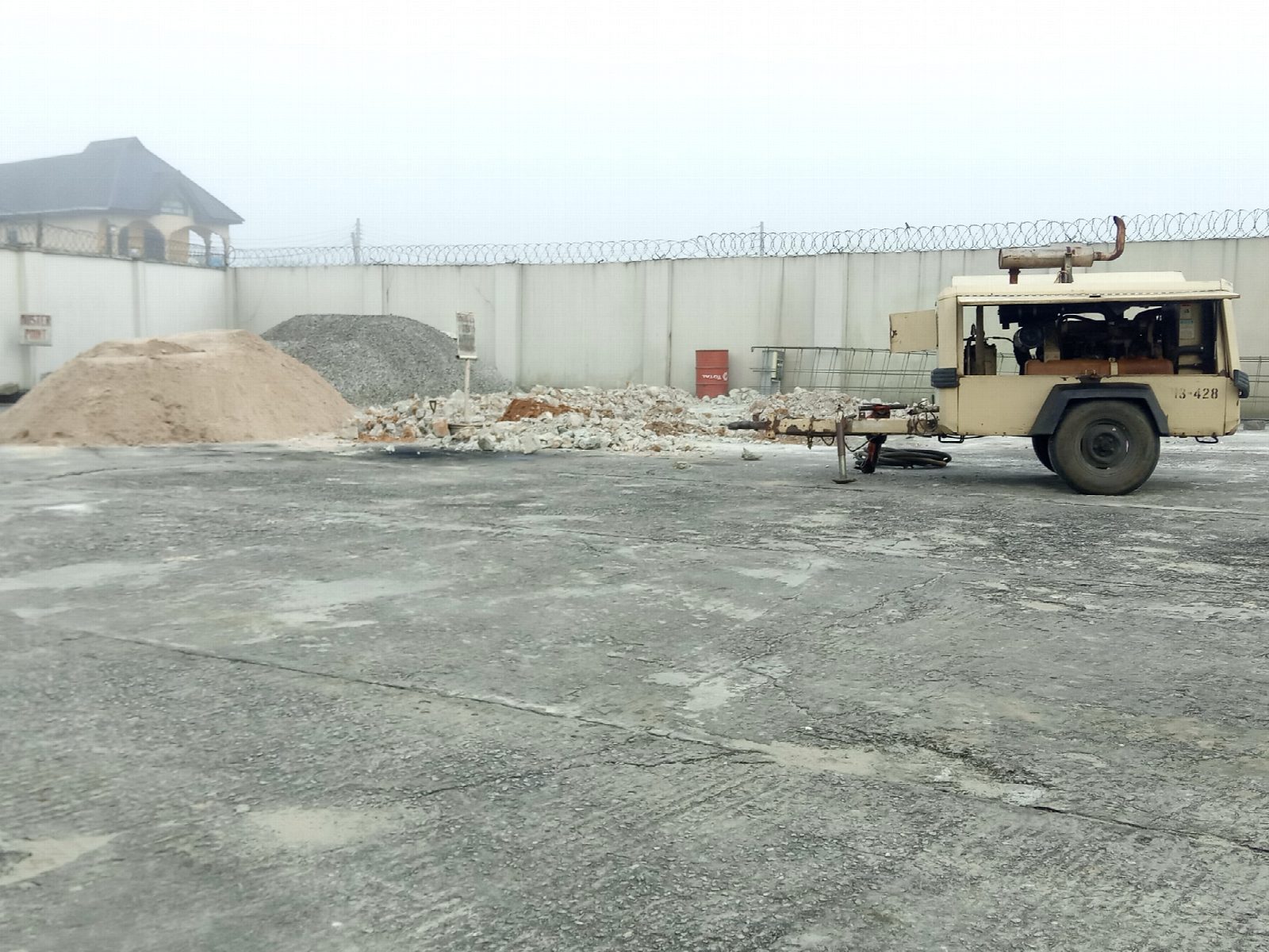 Jack Hammer Work at Chalisco Warehouse