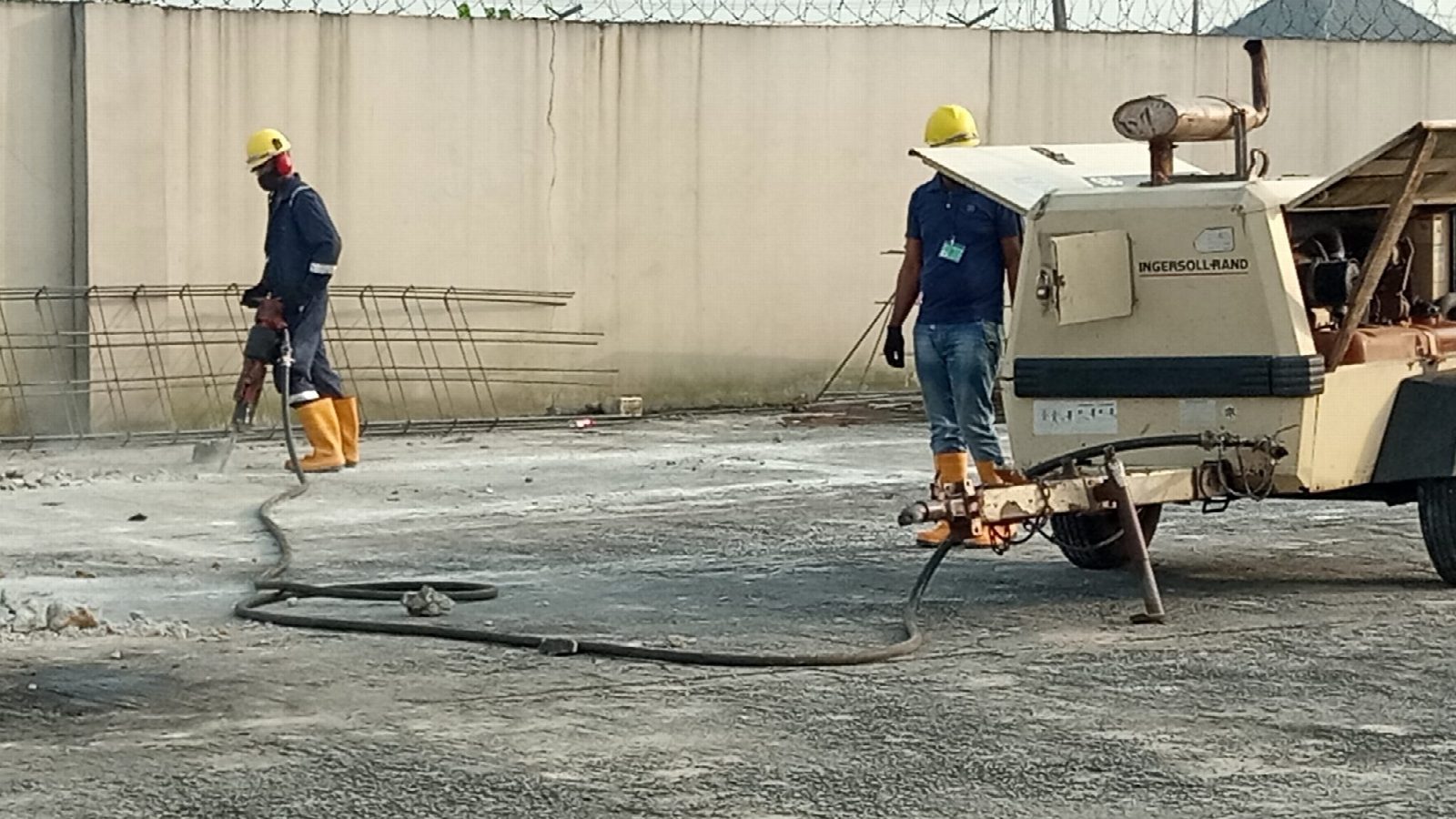 Jack Hammer Work at Chalisco Warehouse